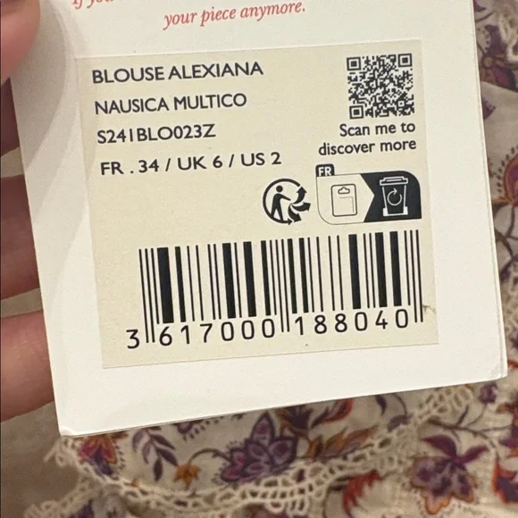 Sezane alexiana nausica quilted ruffle blouse - Picture 13 of 13